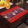 Ramadan festival Muslim American leather heat insulation and water filtration Western placemat 100%Polyster Nordic home creative, personalized and eco-friendly table mat Specification image